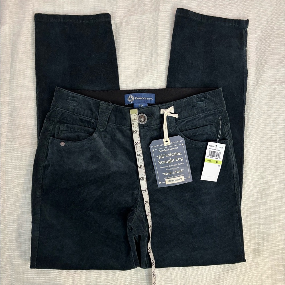 Democracy Ab Solution Straight Leg Corduroy Jeans Sz 4P NWT | Democracy Jeans - - Picture 8 of 9